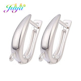 8Pcs 18K Silver Plated Copper Ear Wire Hooks Fixtures For DIY Earrings