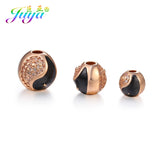4Pcs/Lot DIY Taichi Yin Yang Enamel Metal Ball Charm Beads