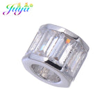 4pcs DIY Cubic Zirconia Spacer Beads for Jewelry Making