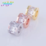 4pcs DIY Cubic Zirconia Spacer Beads for Jewelry Making