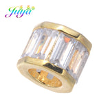 4pcs DIY Cubic Zirconia Spacer Beads for Jewelry Making
