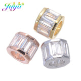 4pcs DIY Cubic Zirconia Spacer Beads for Jewelry Making