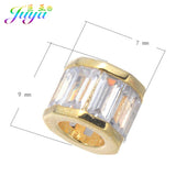 4pcs DIY Cubic Zirconia Spacer Beads for Jewelry Making