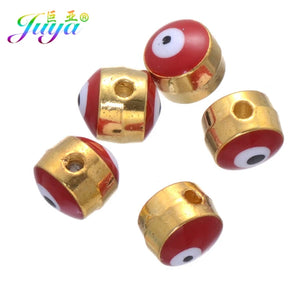 50pcs DIY Evil Eye Charm Beads for Jewelry Making