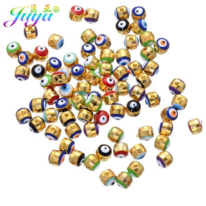 50pcs DIY Evil Eye Charm Beads for Jewelry Making