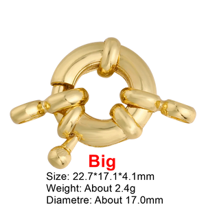 6pcs Spring Screw Rudder Clasp & Jump Ring Bails for DIY Pendant Jewelry