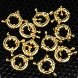 6pcs Spring Screw Rudder Clasp & Jump Ring Bails for DIY Pendant Jewelry