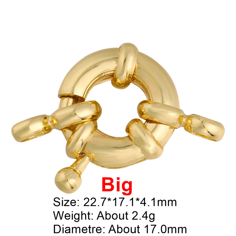 6pcs Spring Screw Rudder Clasp & Jump Ring Bails for DIY Pendant Jewelry