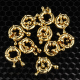 6pcs Spring Screw Rudder Clasp & Jump Ring Bails for DIY Pendant Jewelry