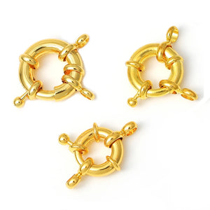 6pcs Spring Screw Rudder Clasp & Jump Ring Bails for DIY Pendant Jewelry