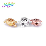 6pcs CZ Turtle Charm Beads for Jewelry Making