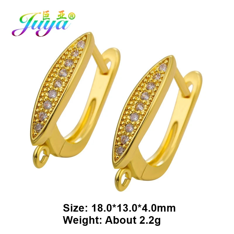 8Pcs Gold/Silver Earring Hooks Needlework Ear Wire Jewelry Making