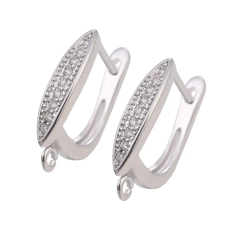 8Pcs Gold/Silver Earring Hooks Needlework Ear Wire Jewelry Making