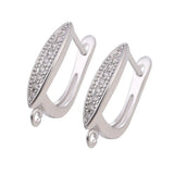 8Pcs Gold/Silver Earring Hooks Needlework Ear Wire Jewelry Making