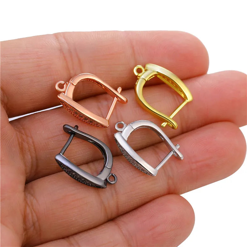 8Pcs Gold/Silver Earring Hooks Needlework Ear Wire Jewelry Making
