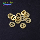 8pcs DIY Micro Pave Zircon 8mm Spacer Charms Wheel Beads