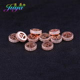 8pcs DIY Micro Pave Zircon 8mm Spacer Charms Wheel Beads