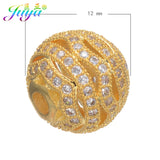 DIY 10mm 12mm Ball Beads Infinity Metal Beads Natural Stones Beadwork