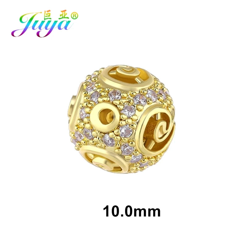 10mm Metal Beads Accessories for Stone Beading Jewelry Making