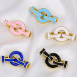 18K Plated Enamel Pendant Fastener Lock Clasps for Jewelry Making