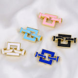 18K Plated Enamel Pendant Fastener Lock Clasps for Jewelry Making