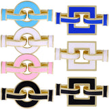 18K Plated Enamel Pendant Fastener Lock Clasps for Jewelry Making