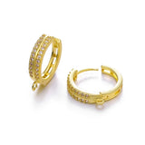 18K Gold Plated Base Metal Earring Hooks Earwire Fixtures Accessories
