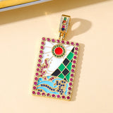 18K Real Plated Enamel Greek Evil Eye Pendant for Handicraft Charms Jewelry