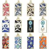 18K Real Plated Enamel Greek Evil Eye Pendant for Handicraft Charms Jewelry