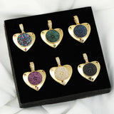 18K Real Plated Micro Pave Zircon Love Heart Charms For Women Bridal