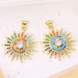18K Plated Opal Shell Pendant Greek Evil Eye Charm for Jewelry Making