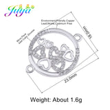 Micro Pave Zircon Charm Connectors for DIY Bracelets Earrings Making