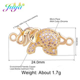 Micro Pave Zircon Charm Connectors for DIY Bracelets Earrings Making