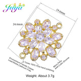 Micro Pave Zircon Charm Connectors for DIY Bracelets Earrings Making