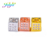 6mm 8mm Square Charm Beads Micro Pave Zircon for Jewelry Making