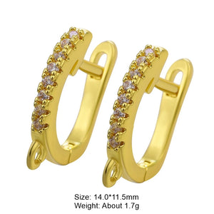 DIY CZ Leverback Earwire Hooks for Earrings