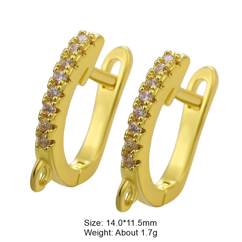 DIY CZ Leverback Earwire Hooks for Earrings
