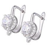CZ Earwire Findings Shvenzy Lock Earring Hooks for DIY Earrings