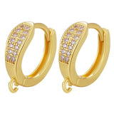 CZ Earwire Findings Shvenzy Lock Earring Hooks for DIY Earrings