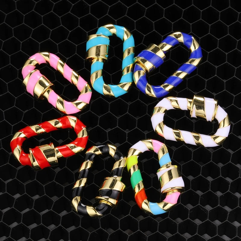 Multicolored Carabiner Lock Clasps for Jewelry Making