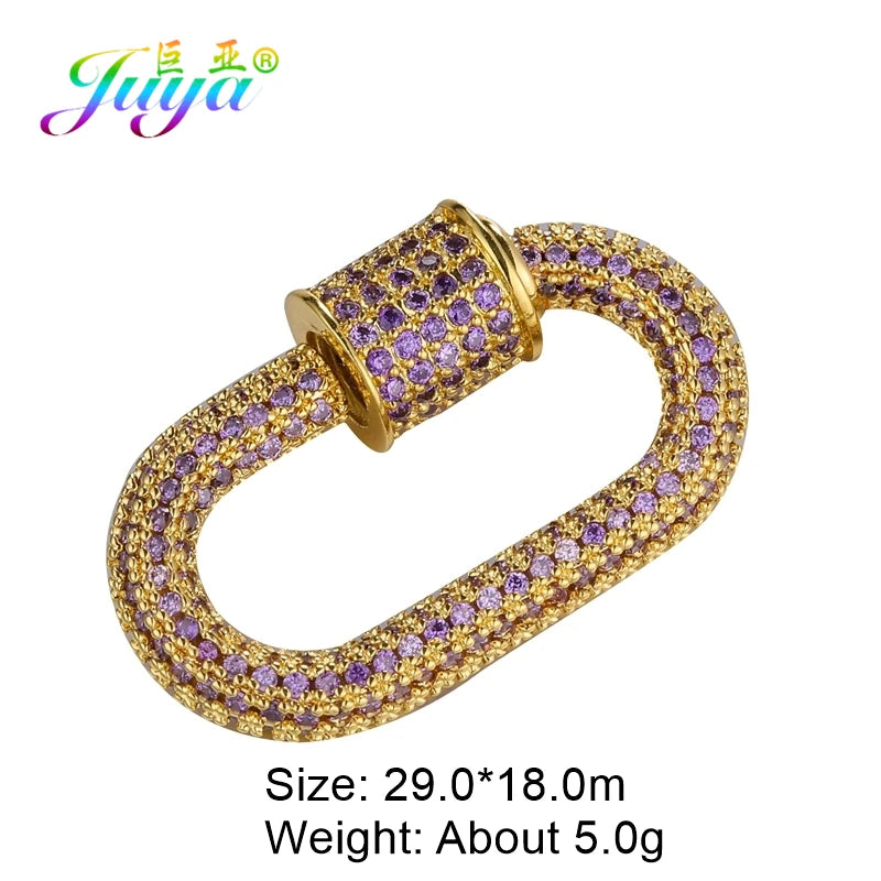 Silver Plated Spiral Screw Clasps for Charms Jewelry Making