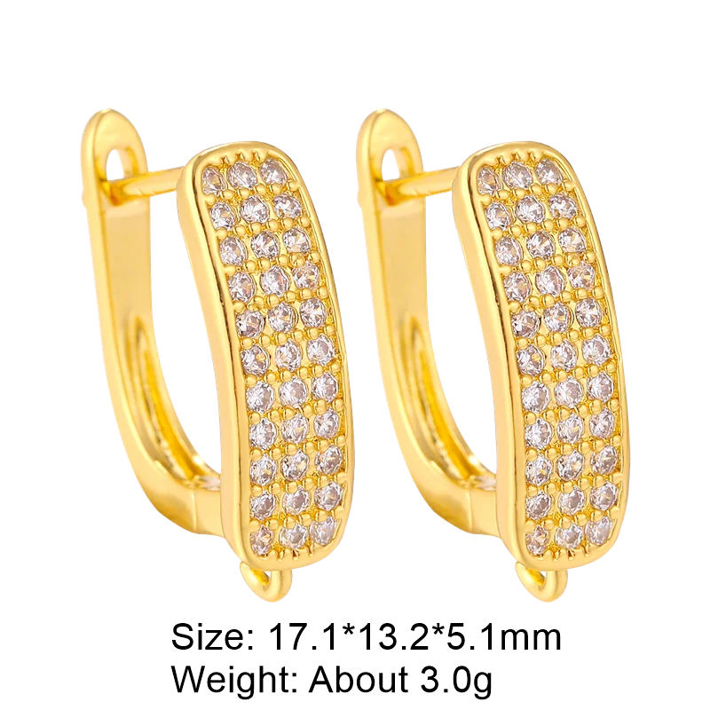 Gold/Silver Fastener Shvenzy Ear Wire Earring Hooks for Charms Bridal Earrings