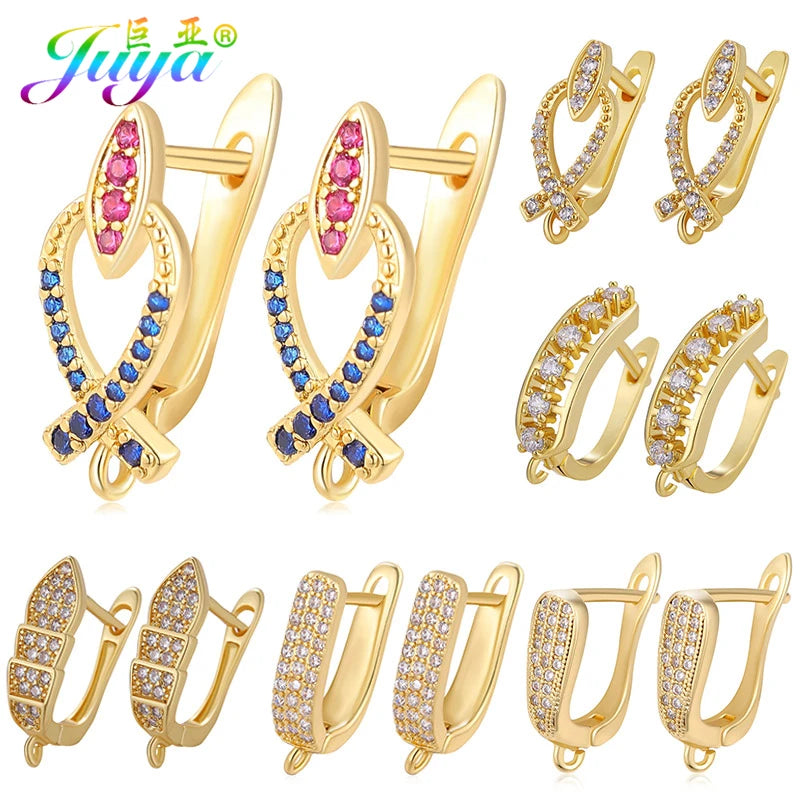 Gold/Silver Fastener Shvenzy Ear Wire Earring Hooks for Charms Bridal Earrings