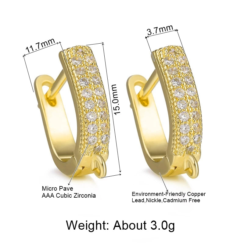 DIY Gold/Silver Plated Ear Wire Earring Hooks for Bridal Earrings