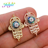 Turquoise Shell Evil Eye Charms for Jewelry Making
