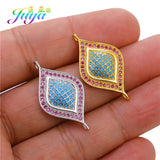 Turquoise Shell Evil Eye Charms for Jewelry Making