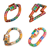 Enamel Locket Carabiner Screw Lock Clasps for Gothic Pendant Jewelry