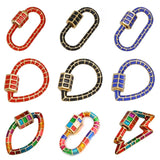 Enamel Locket Carabiner Screw Lock Clasps for Gothic Pendant Jewelry