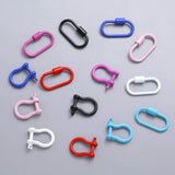 Enamel Locket Carabiner Screw Lock Clasps for Gothic Pendant Jewelry