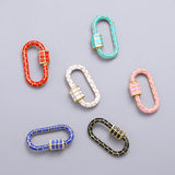 Enamel Locket Carabiner Screw Lock Clasps for Gothic Pendant Jewelry